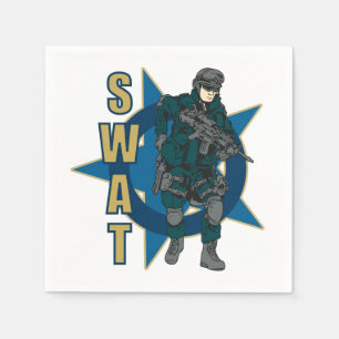 SWAT Police Officer Napkin