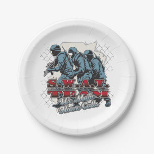 SWAT Team House Calls Paper Plate