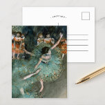 Swaying Dancer, Dancer in Green | Edgar Degas Postcard<br><div class="desc">Swaying Dancer, Dancer in Green (1877-1879) by French impressionist artist Edgar Degas. Degas is famous for his pastel drawings and oil paintings. He was a master in depicting movement, as can be seen in his many works of ballet dancers. Use the design tools to add custom text or personalise the...</div>