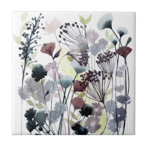 Swaying Florets II Tile