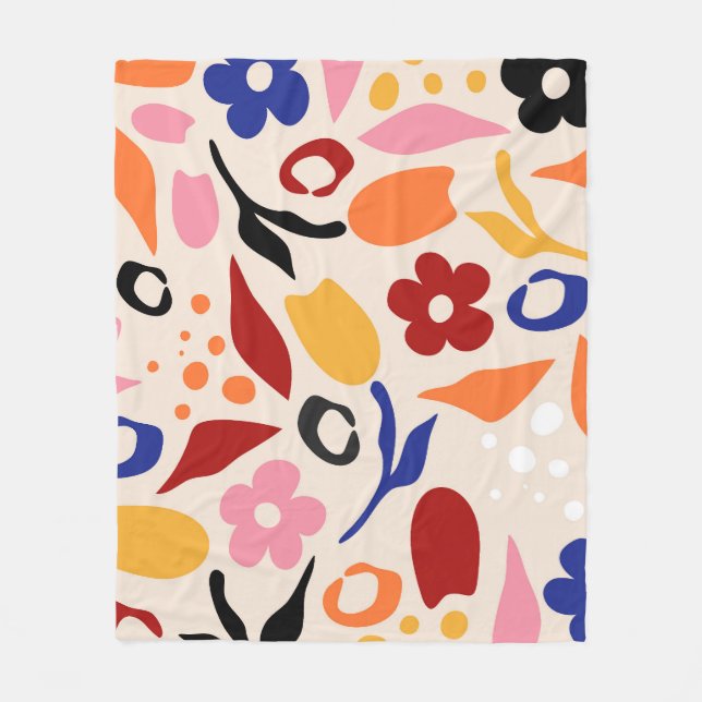 Swaying Petals Fleece Blanket (Front)