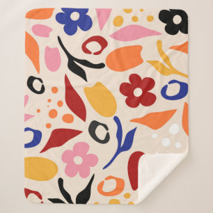 Swaying Petals Sherpa Blanket