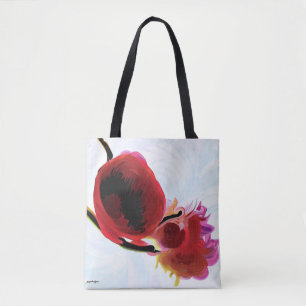 Swaying Red Anemone Tote