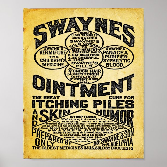 Swaynes Ointment Advertisement Print (Front)