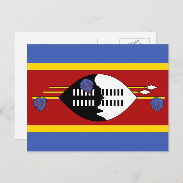 Swazi Flag, Flag of Eswatini Postcard (Front/Back)