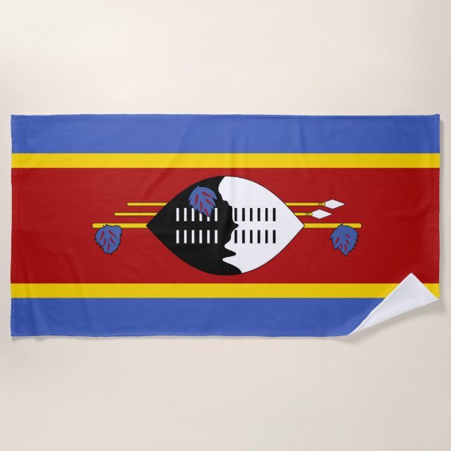Swaziland flag beach towel (Front)