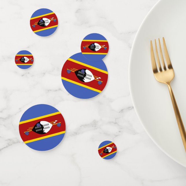Swaziland flag confetti (Group)