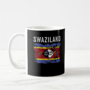 Swaziland Flag Distressed - Swazi Flag Coffee Mug
