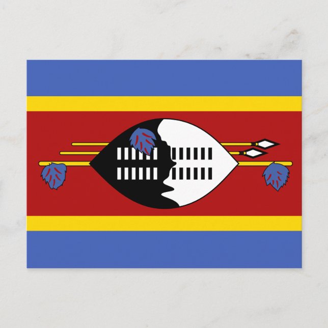 Swaziland Flag Postcard (Front)