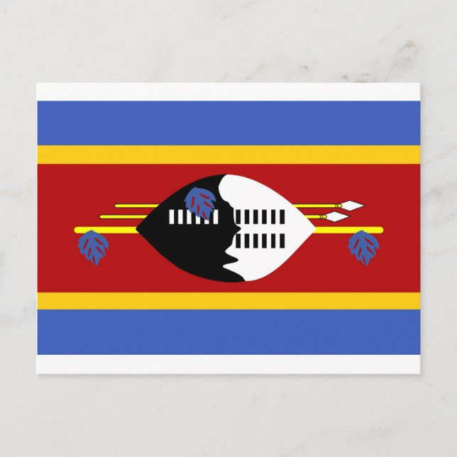 Swaziland flag postcard (Front)