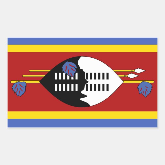 Swaziland Flag Rectangular Sticker (Front)