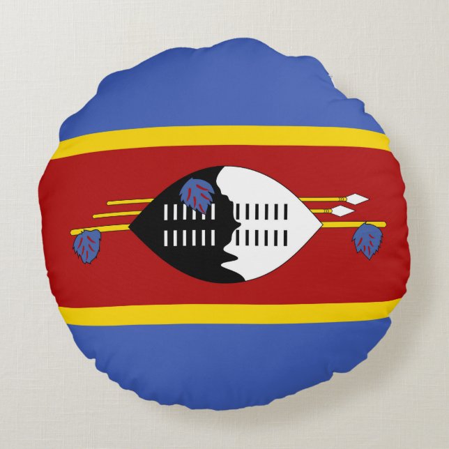 Swaziland flag round cushion (Back)