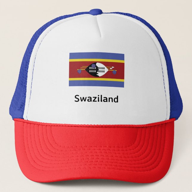 Swaziland Flag Trucker Hat (Front)