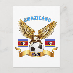 Swaziland Football Designs Postcard