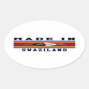 Swaziland Made In Designs Oval Sticker