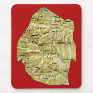 Swaziland Map Mousepad