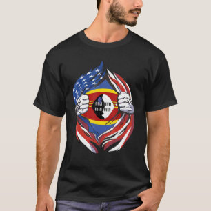 Swaziland Or Eswatini Flag Proud Of My Swazi Zulu T-Shirt