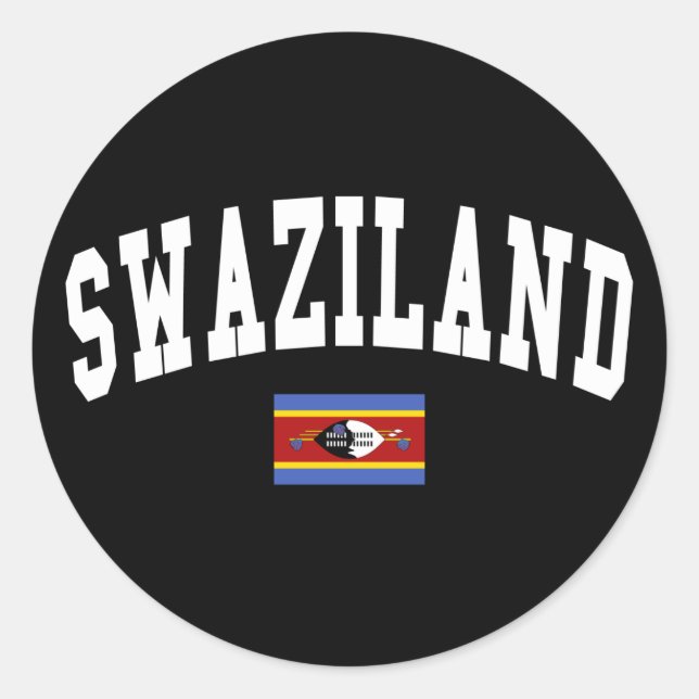 Swaziland Style Classic Round Sticker (Front)