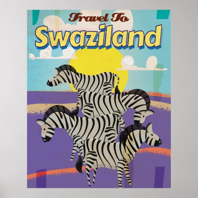 Swaziland Vintage Travel Poster. Poster (Front)
