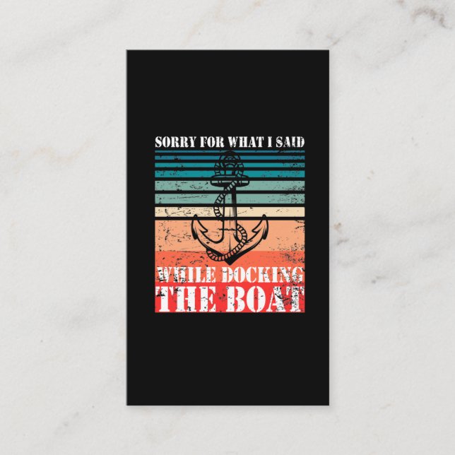Swearing Captain Humour Sailing Boat Owner Business Card (Front)