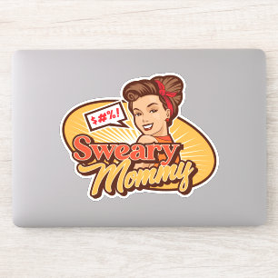 Sweary Mummy Original Logo Die Cut Sticker