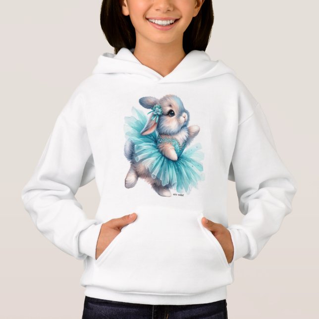sweat-capuche nice rabbit for girls (Front)