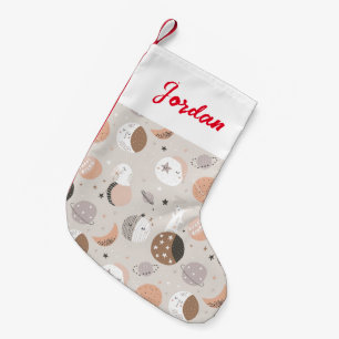 Sweat Dream Bunnies In Space Pattern Small Christmas Stocking