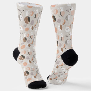 Sweat Dream Bunnies In Space Pattern Socks