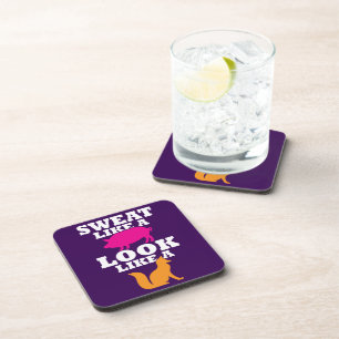 Sweat Like A Pig Look Like A Fox - Women's Workout Coaster