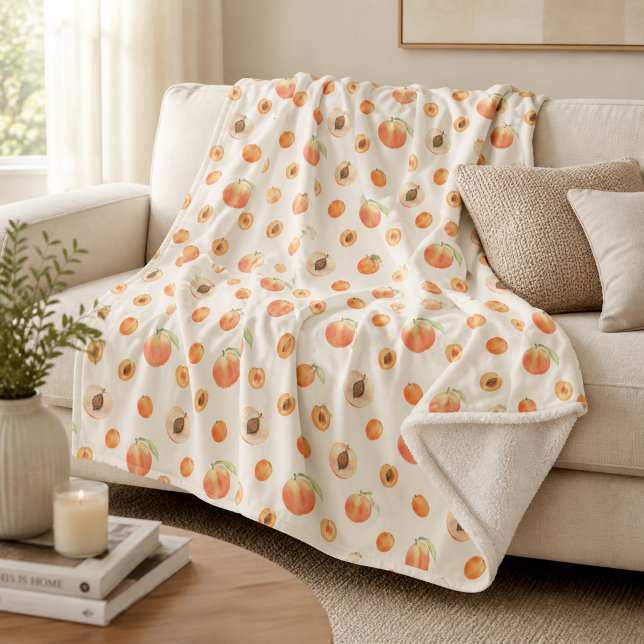 Sweat peach pattern sherpa blanket (Creator Uploaded)