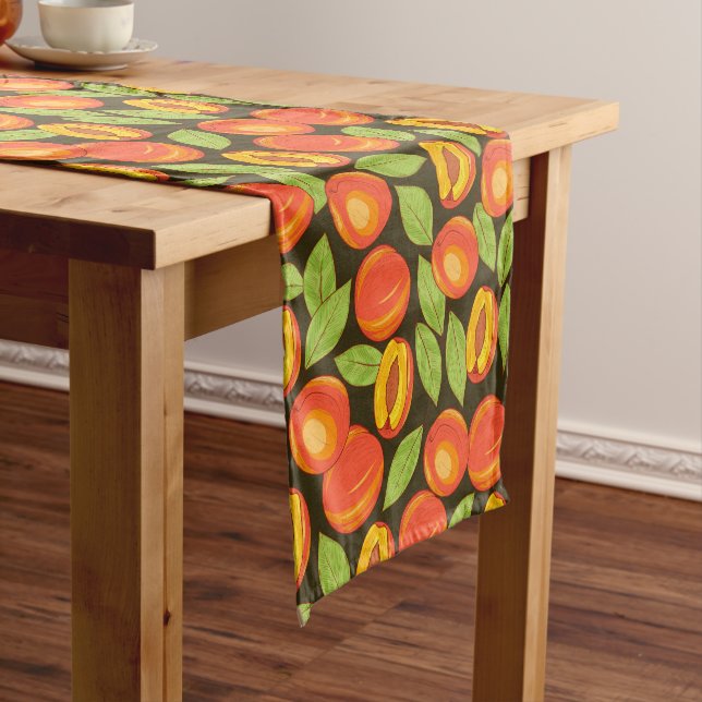 Sweat peach pattern short table runner (In Situ)