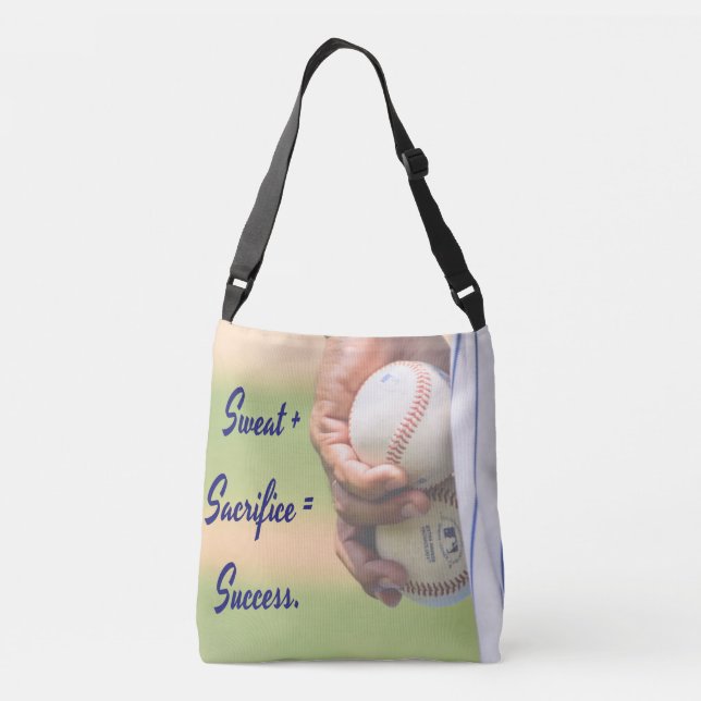 Sweat plus Sacrifice equals Success BASEBALL Crossbody Bag (Back)
