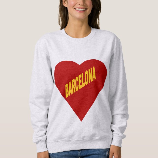 Sweat shirt  cendre  BARCELONA (Front)