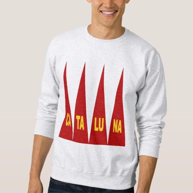 Sweat shirt cendre pour homme CATALUNA (Front)