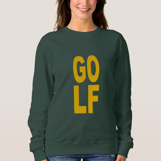 Sweat shirt green woman FORM DESIGN GLOF (Front)