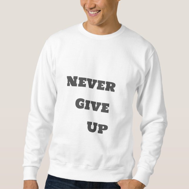 Sweat shirt with printed text (Front)