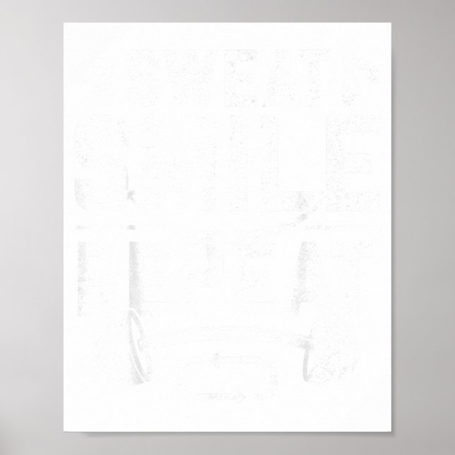 Sweat Smile Repeat Fitness Motivation  Poster (Front)