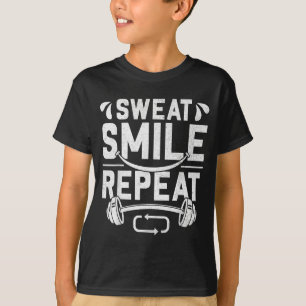 Sweat Smile Repeat Fitness Motivation T-Shirt