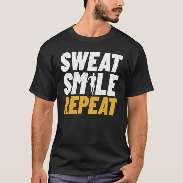 Sweat Smile Repeat Marathon Runner T-Shirt (Front)