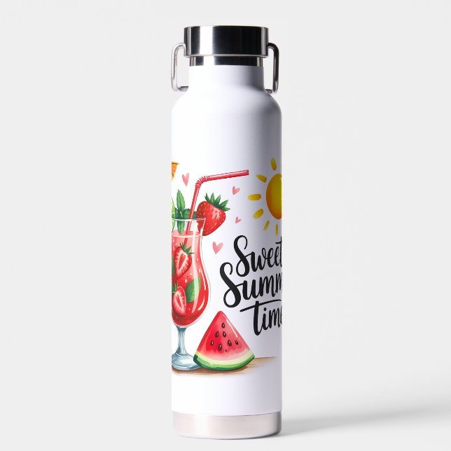 Sweat Summertime  Water Bottle (Front)