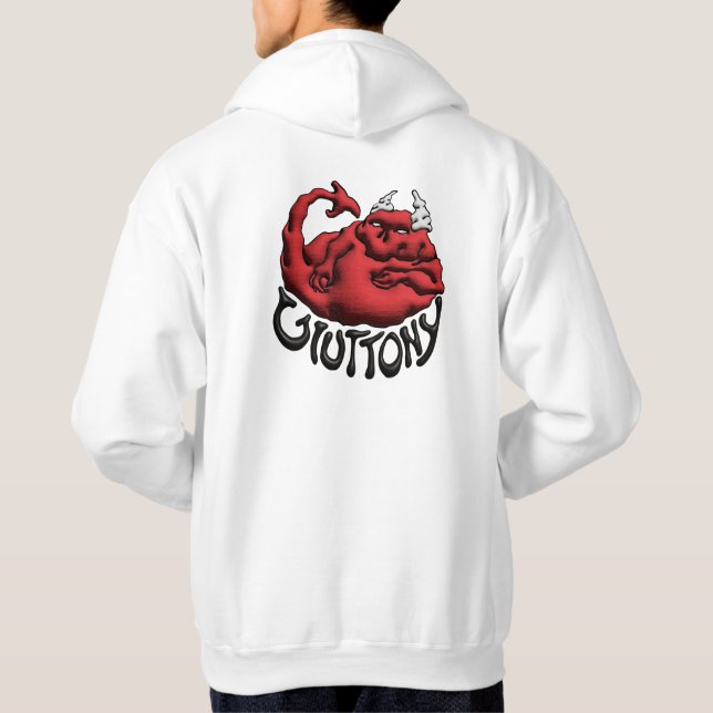 Sweat Your Sin Devil gluttony Hoodie (Back)