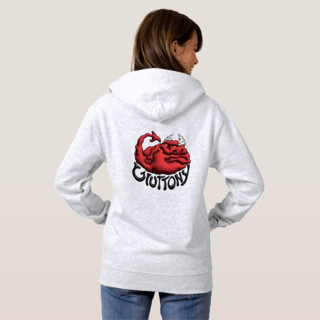 Sweat Your Sin Devil Gluttony Vivid Hoodie (Back Full)