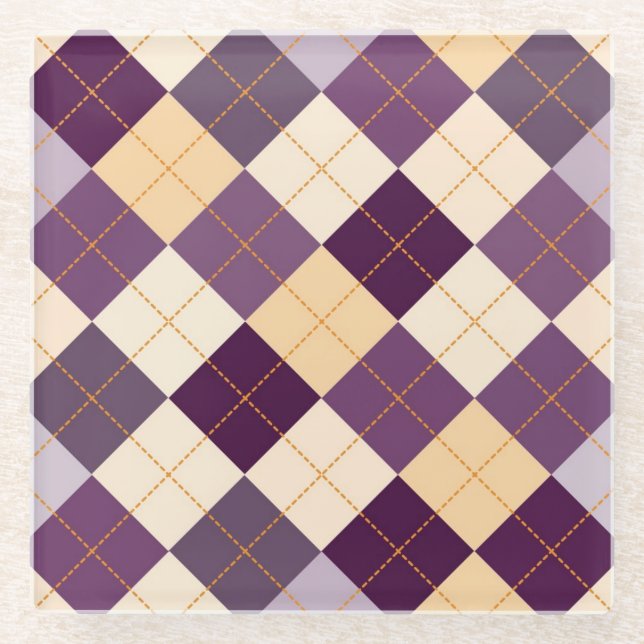 Sweater Background Glass Coaster (Front)