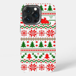 Sweater Christmas Faux Knit Pattern I Phone Case