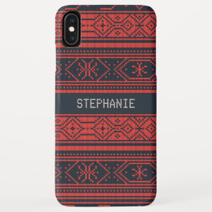 Sweater Red Black Pattern Christmas Personalised Case-Mate iPhone Case