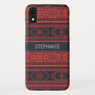 Sweater Red Black Pattern Christmas Personalized Case-Mate iPhone Case