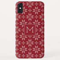 Sweater Red White FairIsle Christmas Monogram