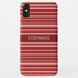 Sweater Red White Stripe Christmas Personalised Case-Mate iPhone Case
