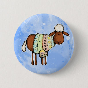 sweater sheep 6 cm round badge