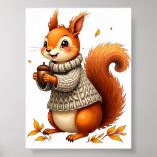 Sweater Squirrel Poster